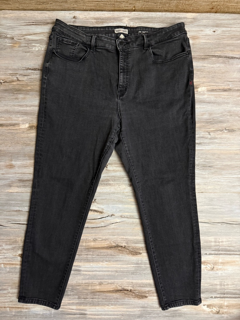 WARP+WEFT Jeans Women’s 20X28 JFK New York City Skinny Black Stretch High Rise